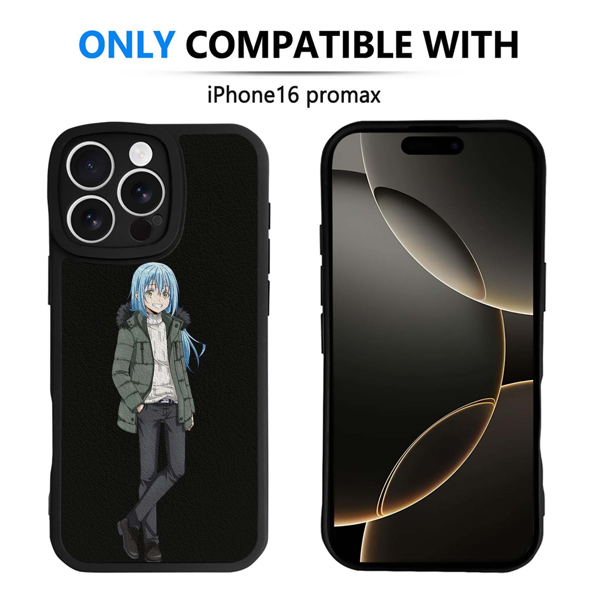 （画像用） 転スラ Regarding Reincarnated to Slime 【iPhone 16シリーズ対応】シリコンスマホケース（レザー調） 材質：シリコン